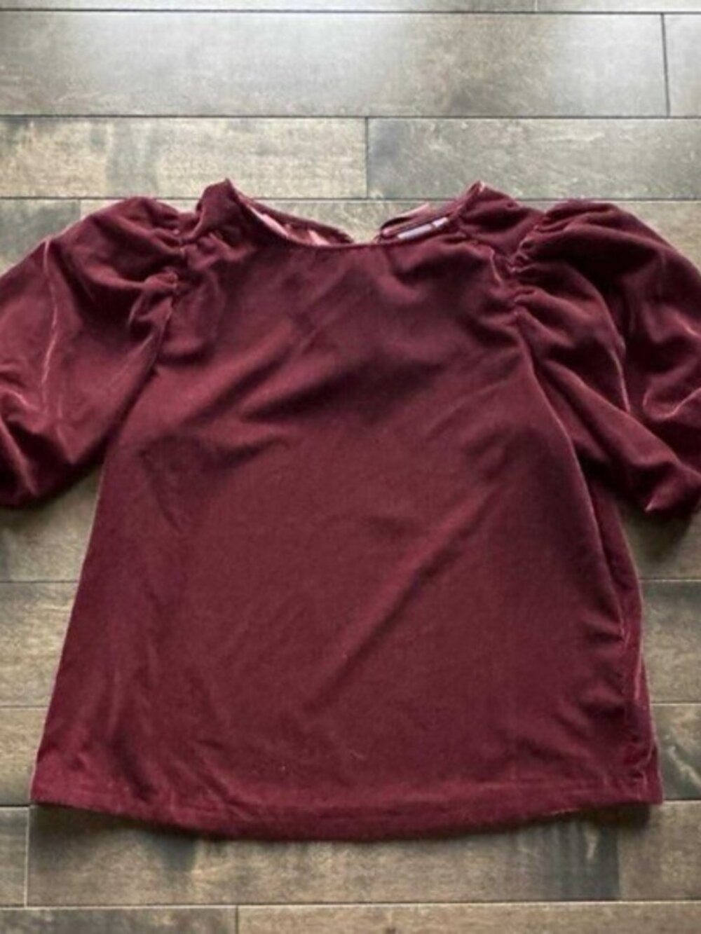 Gap Velvet Pull Sleeve Top - NEW